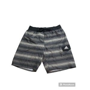 Adidas Energy Stripe 2.O Swim Shorts Trunks Men Size Medium Charcoal NEW
